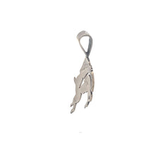 Load image into Gallery viewer, Sterling Silver Ray Tracy Knifewing Heartline Buffalo Pendant