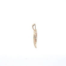 Load image into Gallery viewer, 14K Pink Topaz Diamond Heart Love Symbol Pendant Yellow Gold