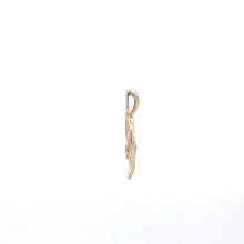Load image into Gallery viewer, 14K Pink Topaz Diamond Heart Love Symbol Pendant Yellow Gold