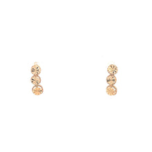 Load image into Gallery viewer, 14K Diamond Cut Tiered Circle Dangle Vintage Earrings Yellow Gold