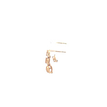 Load image into Gallery viewer, 14K Diamond Cut Tiered Circle Dangle Vintage Earrings Yellow Gold