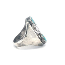 Load image into Gallery viewer, Sterling Silver Gary Vacit Turquoise Coral Zuni Native Amer. Ring