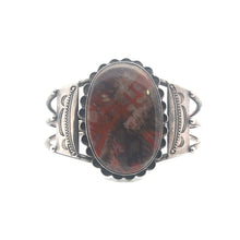Load image into Gallery viewer, Sterling Silver Dendritic Agate Southwester Vintage Cuff Bracelet 6.75&quot;