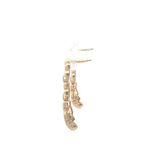 14K X Link Hugs & Kisses Dangle Chain Earrings Yellow Gold