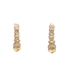 Load image into Gallery viewer, 14K X Link Hugs &amp; Kisses Dangle Chain Earrings Yellow Gold