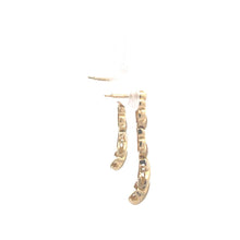 Load image into Gallery viewer, 14K X Link Hugs &amp; Kisses Dangle Chain Earrings Yellow Gold