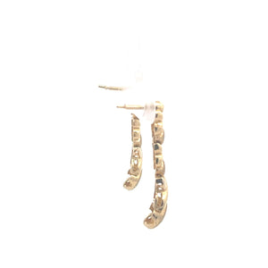 14K X Link Hugs & Kisses Dangle Chain Earrings Yellow Gold