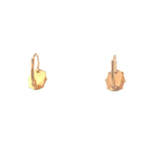 Load image into Gallery viewer, 14K Enamel Lady Bug Strength Symbol Earrings Yellow Gold