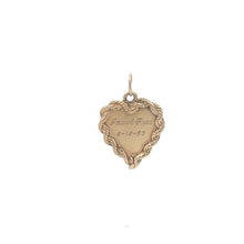 Load image into Gallery viewer, 14K 1960&#39;s Pearl Rope Trim Heart Love Valentine Charm/Pendant Yellow Gold