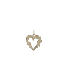 Load image into Gallery viewer, 14K Black Hills Rose Flower Heart Love Charm/Pendant Yellow Gold