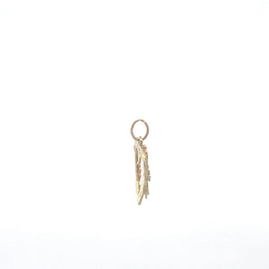 14K Black Hills Rose Flower Heart Love Charm/Pendant Yellow Gold