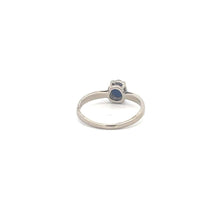 Load image into Gallery viewer, 10K Oval Syn. Blue Star Sapphire Vintage Ring White Gold