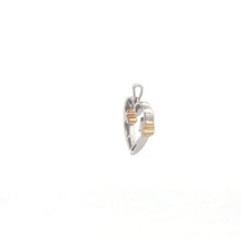 Load image into Gallery viewer, 10K Vintage Diamond Classic Heart Love Kiss Pendant White Gold
