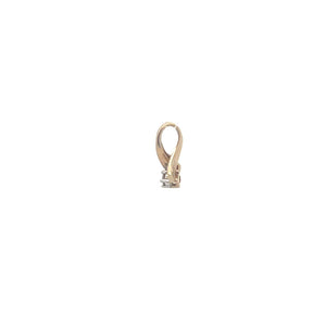 10K Diamond Classic Vintage Loop Fashion Pendant Yellow Gold