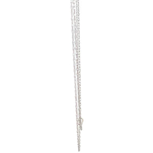 10K 0.7mm Cable Link Rolling Cable Chain Necklace 18" White Gold