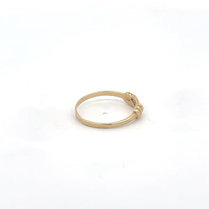14K Oval Loop Twist Knot Vintage Ring Yellow Gold