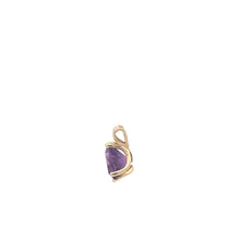 Load image into Gallery viewer, 14K Trillion Amethyst February Birthstone Classic Pendant Yellow Gold