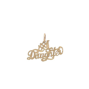 14K #1 Number One Daughter Mother's Day Charm/Pendant Yellow Gold
