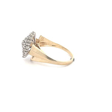 Load image into Gallery viewer, 10K Vintage Classic Diamond Cluster Statement Ring Yellow Gold