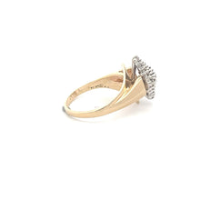Load image into Gallery viewer, 10K Vintage Classic Diamond Cluster Statement Ring Yellow Gold