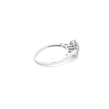 Load image into Gallery viewer, 10K Vintage Classic Squared Cluster Statement Ring White Gold