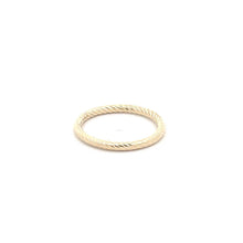 Load image into Gallery viewer, 10K 2.2mm Twist Pattern Stackable Band Ring Yellow Gold