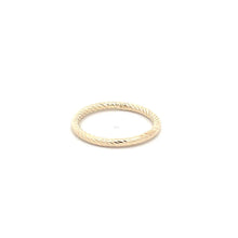 Load image into Gallery viewer, 10K 2.2mm Twist Pattern Stackable Band Ring Yellow Gold