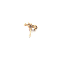 Load image into Gallery viewer, 10K Galloping Horse Jockey Racer Lapel Pin/Brooch Yellow Gold