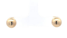 Load image into Gallery viewer, 10K 8.1mm Vintage Ball Round Sphere Stud Earrings Yellow Gold