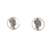 Load image into Gallery viewer, Sterling Silver Mercury Dime Artisanal Screw Back Earrings