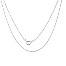 Load image into Gallery viewer, 10K 0.7mm Classic Rolling Cable Link Chain Necklace 18&quot; White Gold