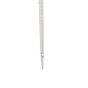 10K 0.7mm Classic Rolling Cable Link Chain Necklace 18" White Gold