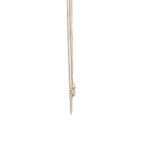 10K 0.5mm Square Link Classic Box Chain Necklace 18.25" Yellow Gold