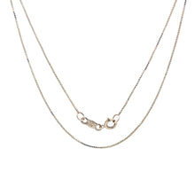 Load image into Gallery viewer, 10K 0.5mm Square Link Classic Box Chain Necklace 18.25&quot; Yellow Gold