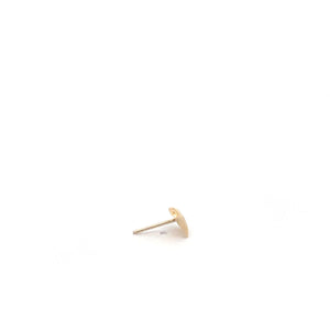 14K Heart Love Symbol Single Vintage Stud Earring Yellow Gold