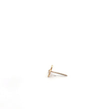 Load image into Gallery viewer, 14K Cross Christian Faith Symbol Single Stud Earring Yellow Gold