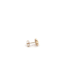 Load image into Gallery viewer, 14K Diamond Heart Love Symbol Single Stud Earring Yellow Gold