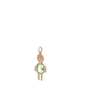 Load image into Gallery viewer, 14K August Birthstone Baby Boy Sim. Peridot Charm/Pendant Yellow Gold