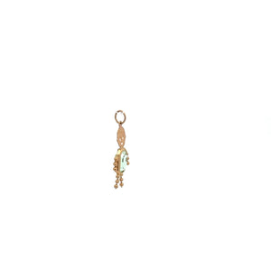 14K August Birthstone Baby Boy Sim. Peridot Charm/Pendant Yellow Gold