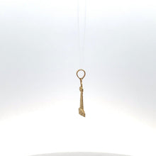 Load image into Gallery viewer, 14K Lighthouse Coastal Beach Motif Travel Charm/Pendant Yellow Gold