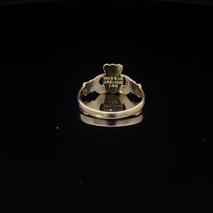 14K Claddagh Celtic Traditional Loyalty Symbol Ring Yellow Gold