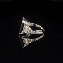 Load image into Gallery viewer, 14K Emerald Cut Black Onyx Statement Ring White Gold