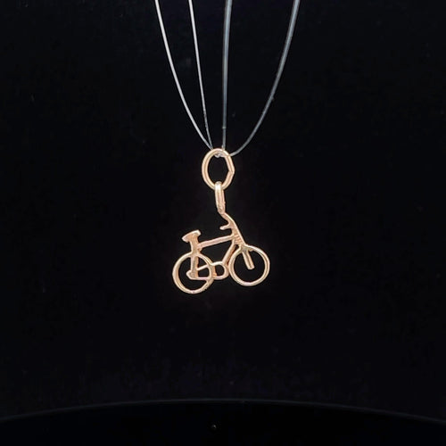 14K Bicycle Vintage Bike Cycling Travel Charm/Pendant Yellow Gold