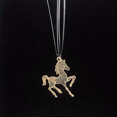 14K Unicorn Unique Symbol Magical Animal Charm/Pendant Yellow Gold
