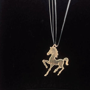 14K Unicorn Unique Symbol Magical Animal Charm/Pendant Yellow Gold