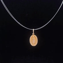 Load image into Gallery viewer, 14K Oval Virgin Mary Christian Faith Symbol Charm/Pendant Yellow Gold