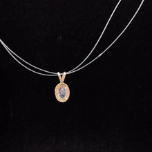 Load image into Gallery viewer, 14K Oval Tanzanite Vintage Solitaire Classic Pendant Yellow Gold