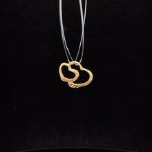 Load image into Gallery viewer, 14K Two Heart Love Symbol Vintage Charm/Pendant Yellow Gold
