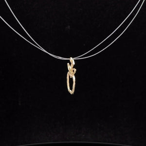 14K Diamond Cut Apple Teacher Symbol Charm/Pendant Yellow Gold
