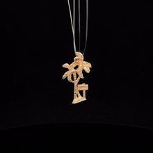 Load image into Gallery viewer, 14K Florida Palm Tree Tropical Travel Charm/Pendant Yellow Gold